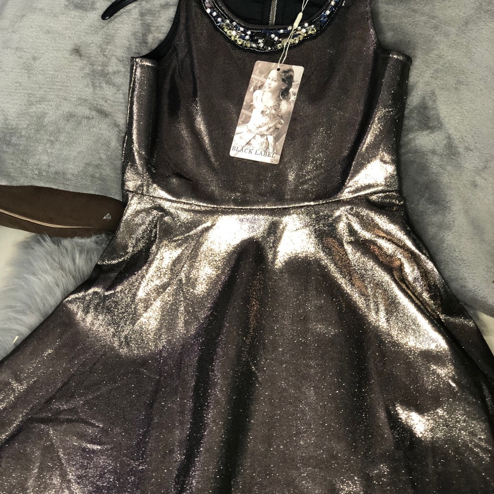 Metalic dress for girls